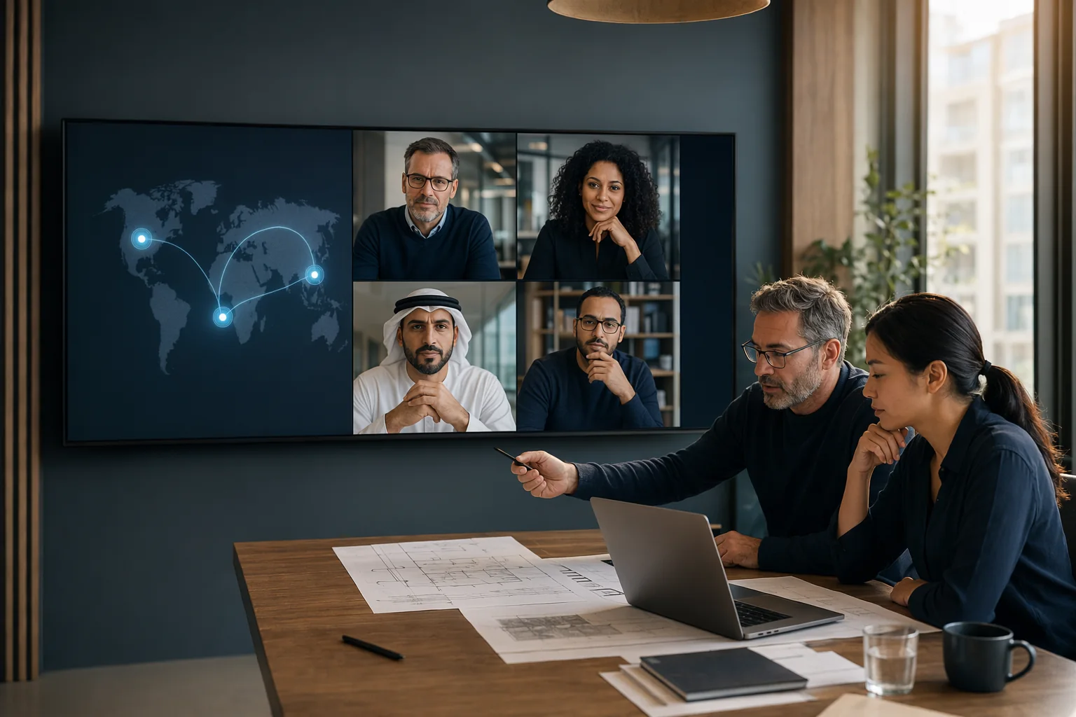 International software team collaborating across four markets